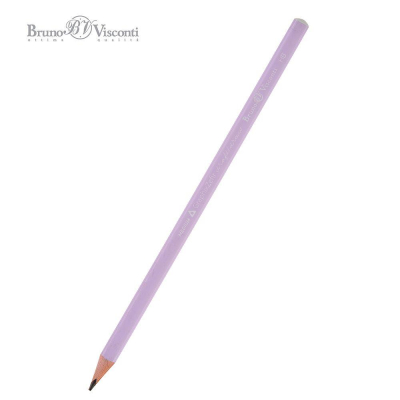Карандаш BrunoVisconti® 'GraphixZefir' HB трехгранный корпус 'Нежно-сиреневый'