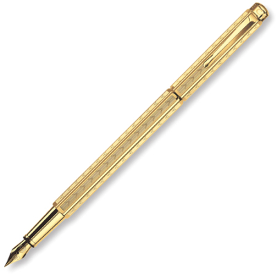 Ручка перьевая Caran d’Ache Ecridor Chevron gilded позолота перо Fine сталь