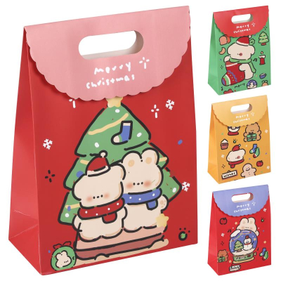 Пакет подарочный новогодний 19х26х 9см 'Новогоднее чудо' 4 дизайна