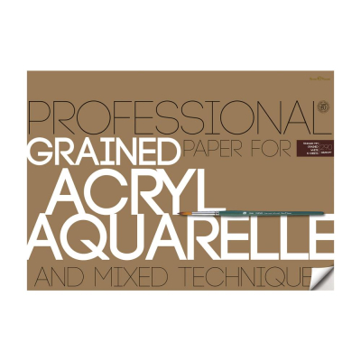 Бумага для акрила/акварели A2&nbsp;&nbsp;594х420мм BrunoVisconti® Professional 290г целлюлоза 100% 10л в папке