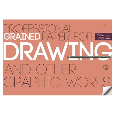 Бумага для графики/рисунка A3&nbsp;&nbsp;420х297мм BrunoVisconti® Professional 160г целлюлоза 100% кремовая 10л в папке