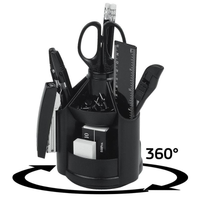 Набор настольный 14 предметов Attache JC803 вращающийся черный