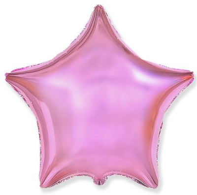 Шар воздушный фольгированный Звезда розовый светлый Flex Metal 48см