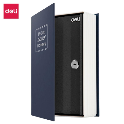 Сейф-книга Deli&nbsp;&nbsp;15х24х5см ключевой замок стальной синий