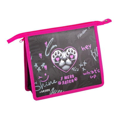 Папка для тетрадей A5 deVENTE с расширением&nbsp;&nbsp;1 отделение на молнии пластиковая 'У меня лапки'