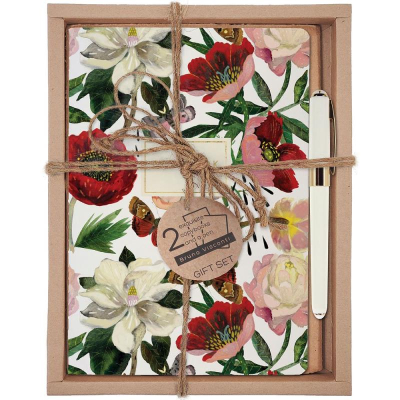 Набор ручка шариковая 'Monaco' +тетрадь 2шт BrunoVisconti® 'Flora' Пионы