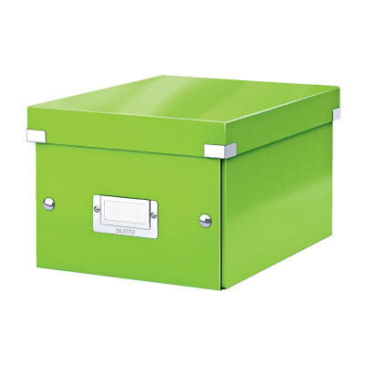 Короб архивный ламинированный картон Leitz Click-n-Store 22х16х29см сборный WOW зеленый NEW