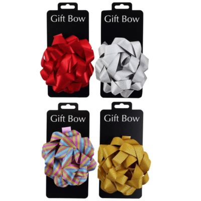 Бант декоративный 125мм матовый ассорти полипропилен