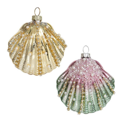 Ракушка Жемчужница 8х3.5х7.5см 2 дизайна стекло