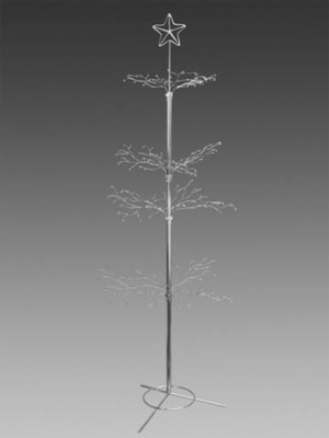 Дерево декоративное искристое серебряное 180см