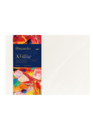 Бумага для акварели A3&nbsp;&nbsp;297х420мм Deli 'Finenolo' 300г целлюлоза 100% 16л в пластиковой упаковке
