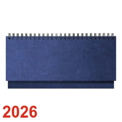 Планинг&nbsp;&nbsp;2026&nbsp;&nbsp;30х14см Lamark 'Sigma' 128стр на гребне искусственная кожа синий