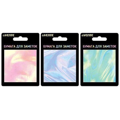 Липкий блок  75х 75мм deVENTE  30л 'Pastel Marble' 3 дизайна в блистере