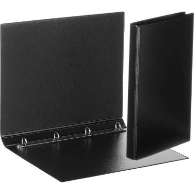 Папка A4  4 кольца 17мм (O) на 100л Attache Selection PVC черная
