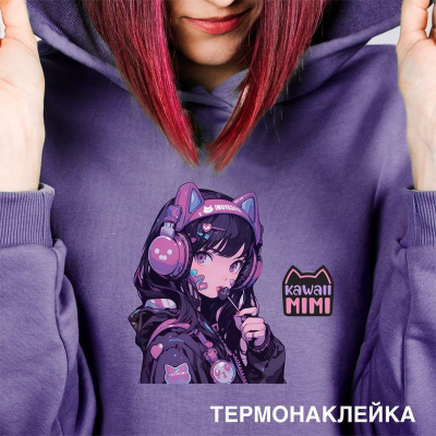 Термонаклейка для декорирования текстильных изделий deVENTE 15х16см 'Kawaii Mimi'